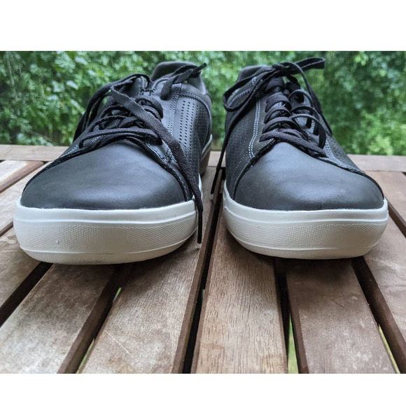 Skechers GOGA MAX Size 9.5 Gray  Mens Leather Sneakers ON-THE-GO Quick Fit 54323 - Picture 5 of 10